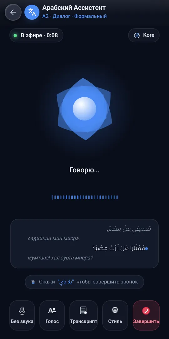 Разговор голосом: практика по-арабски в любое время
